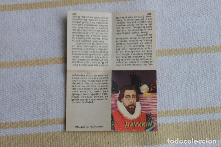 Coleccionismo cromos antiguos: CROMO-LIBRO OBSEQUIO CIGARROS LA MASCOTA: HAWKINS - Foto 1