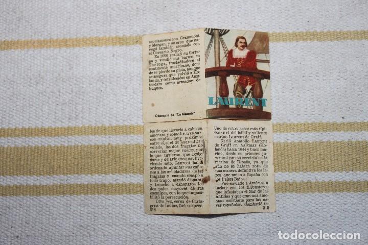 Coleccionismo cromos antiguos: CROMO-LIBRO OBSEQUIO CIGARROS LA MASCOTA: LAURENT - Foto 1