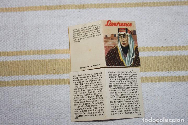 Coleccionismo cromos antiguos: CROMO-LIBRO OBSEQUIO CIGARROS LA MASCOTA: LAWRENCE - Foto 1