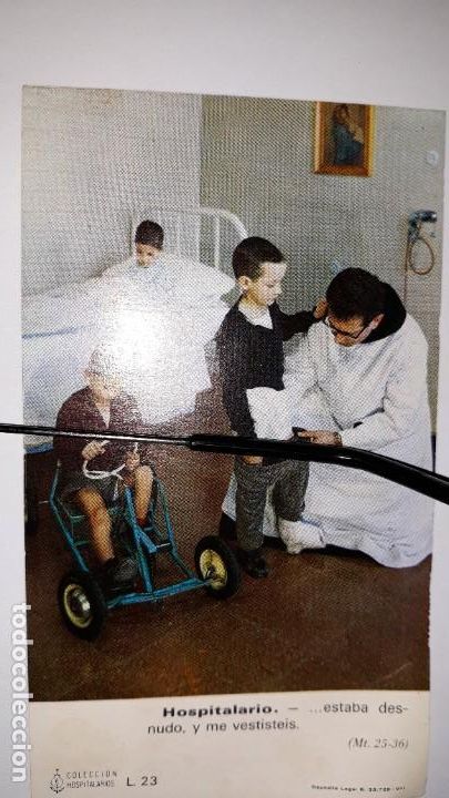 Coleccionismo cromos antiguos: Estampa Colecci&oacute;n Hospitalario Afligidos Secretariado Vocaciones Hermanos San Juan de Dios Barcelona