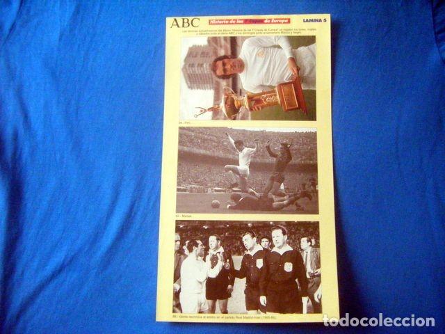 Coleccionismo Cromos antiguos: CROMO LAMINA 5 ABC HISTORIA DE LAS 7 COPAS EUROPA REAL MADRID