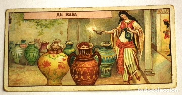Coleccionismo cromos antiguos: CROMO AL&Iacute; BABA - PUBLICIDAD GRAN DESTILER&Iacute;A GINEBRA Y AGUARDIENTES DE RUIZ Y ALBERT (M&Aacute;LAGA)