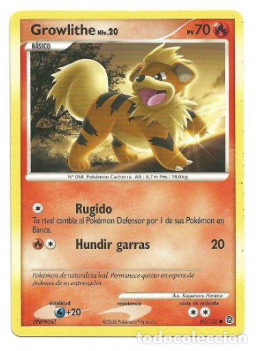 Coleccionismo cromos antiguos: Pokemon. Growlithe - Foto 1