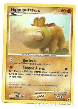 Coleccionismo cromos antiguos: Pokemon. Hippopotas - Foto 1