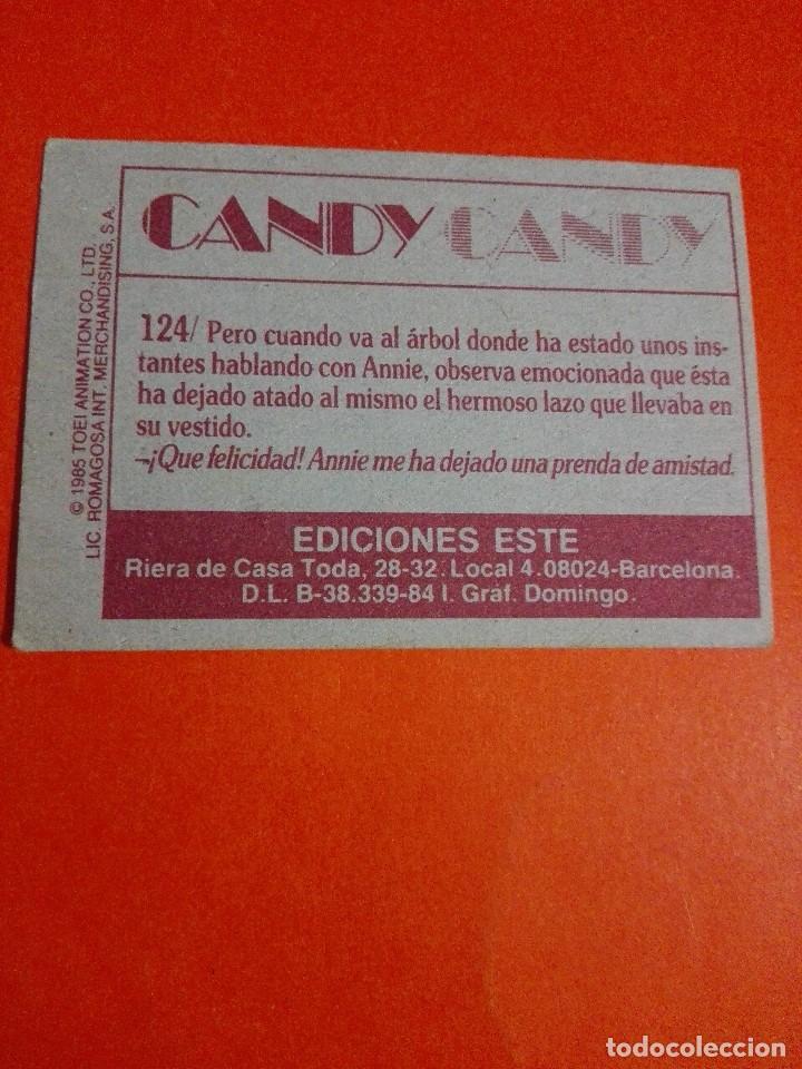 Coleccionismo cromos antiguos: Cromo n 124 candy candy 1985 panini - Foto 2