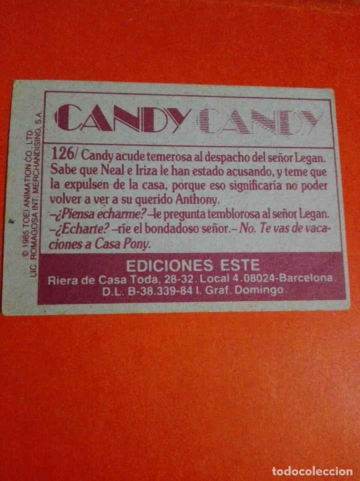 Coleccionismo cromos antiguos: Cromo n 126 candy candy 1985 panini - Foto 2