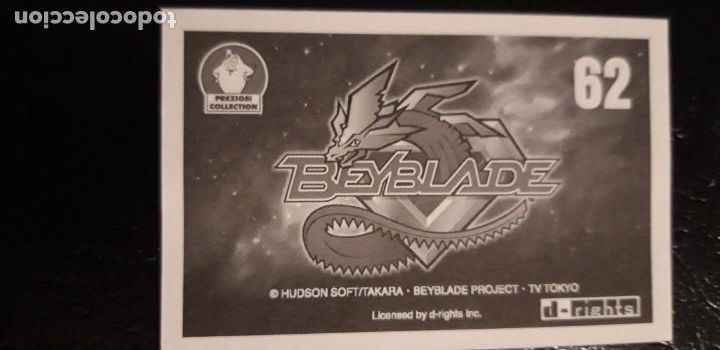 Coleccionismo cromos antiguos: 1 CROMO  DE ** BEYBLADE N.  62  ** 2005 - Foto 2