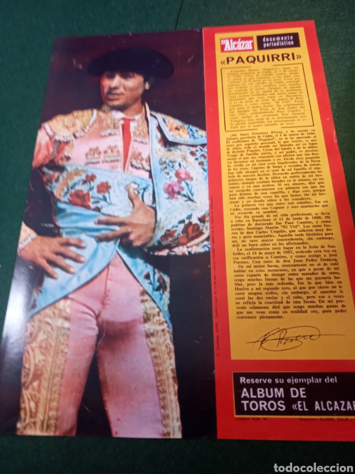 Coleccionismo cromos antiguos: Toros. Paquirri. - Foto 1