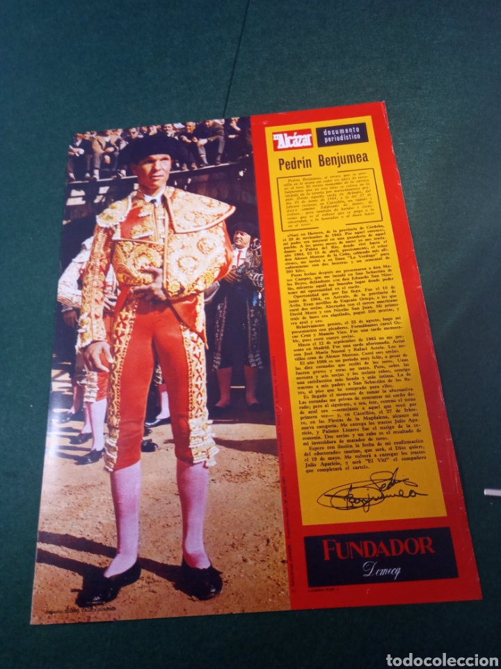 Coleccionismo cromos antiguos: Toros. Pedrin Benjumea. - Foto 1