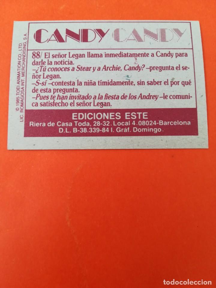 Coleccionismo cromos antiguos: Cromo n 88 candy candy 1985 panini - Foto 2