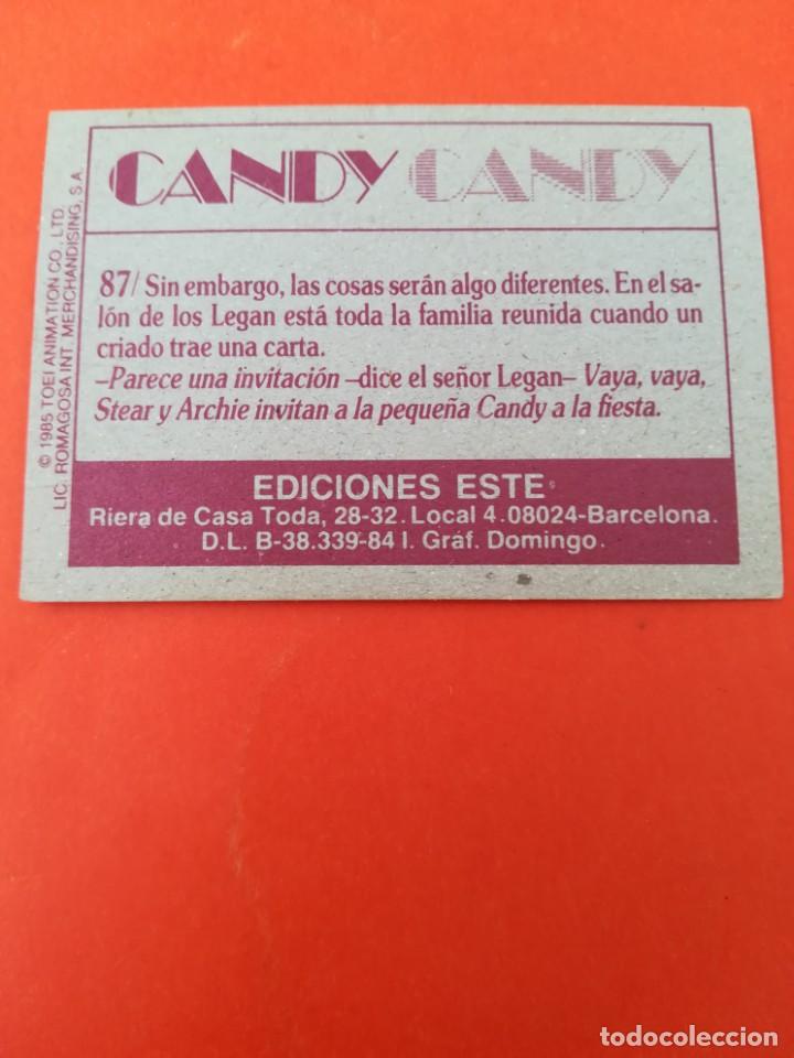 Coleccionismo cromos antiguos: Cromo n 87 candy candy 1985 panini - Foto 2
