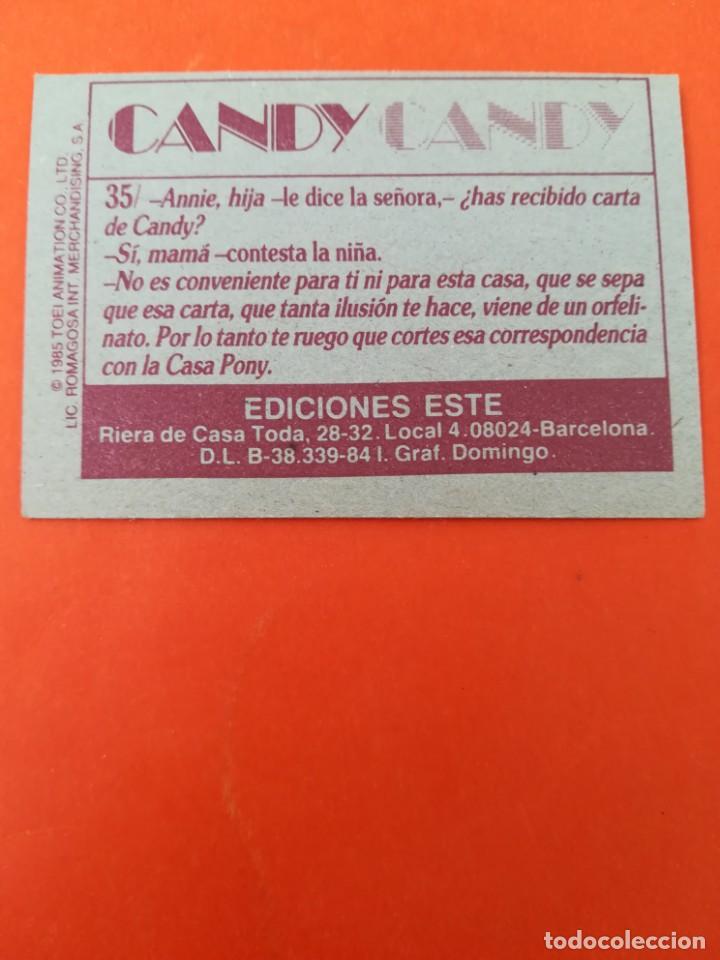Coleccionismo cromos antiguos: Cromo n 35 candy candy 1985 panini - Foto 2