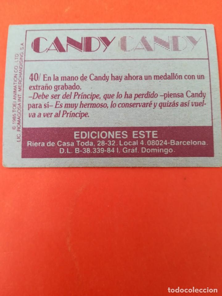 Coleccionismo cromos antiguos: Cromo n 40 candy candy 1985 panini - Foto 2