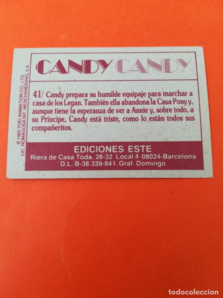Coleccionismo cromos antiguos: Cromo n 41 candy candy 1985 panini - Foto 2