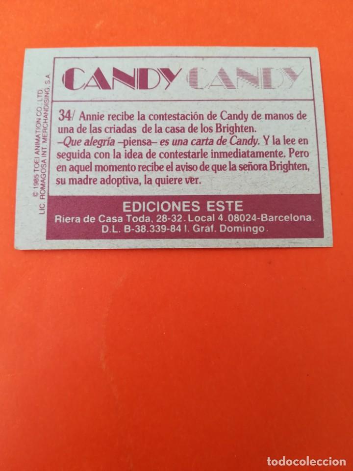 Coleccionismo cromos antiguos: Cromo n 34 candy candy 1985 panini - Foto 2