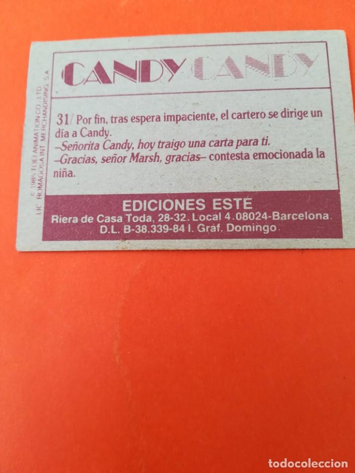 Coleccionismo cromos antiguos: Cromo n 31 candy candy 1985 panini - Foto 2