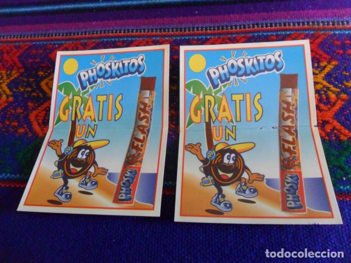 Coleccionismo Cromos antiguos: LOTE 2 PHOSKITOS GRATIS UN PHOSKI FLASH. A&Ntilde;O 1996. RAROS EN BUEN ESTADO.
