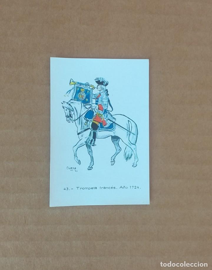 Coleccionismo Cromos antiguos: Cromo n&ordm; 43 Trompeta franc&eacute;s Soldados de Caballer&iacute;a Ru&iacute;z Romero 1965. Nuevo.