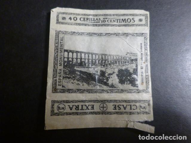 Sammeln alte Sammelbilder: SEGOVIA CROMO ENVUELTA CAJA DE CERILLAS SIGLO XIX