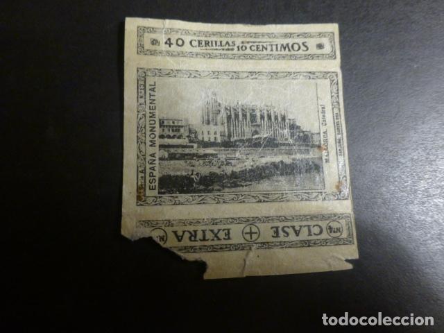 Colecionismo Cromos antigos: PALMA DE MALLORCA CROMO ENVUELTA CAJA DE CERILLAS SIGLO XIX