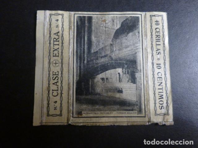 Colecionismo Cromos antigos: POBLET TARRAGONA CROMO ENVUELTA CAJA DE CERILLAS SIGLO XIX