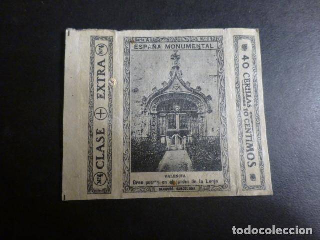 Colecionismo Cromos antigos: VALENCIA CROMO ENVUELTA CAJA DE CERILLAS SIGLO XIX