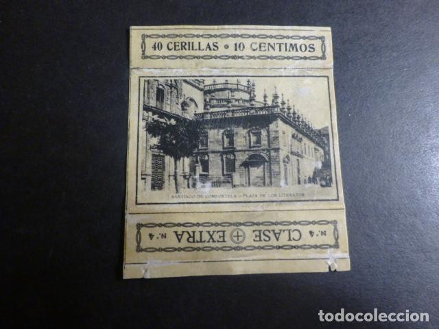 Sammeln alte Sammelbilder: SANTIAGO DE COMPOSTELA CROMO ENVUELTA CAJA DE CERILLAS SIGLO XIX