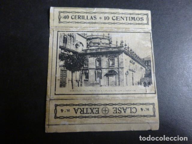Colecionismo Cromos antigos: SANTIAGO DE COMPOSTELA CROMO ENVUELTA CAJA DE CERILLAS SIGLO XIX