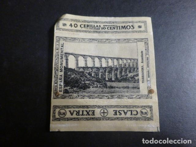 Colecionismo Cromos antigos: TARRAGONA CROMO ENVUELTA CAJA DE CERILLAS SIGLO XIX