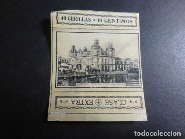 Colecionismo Cromos antigos: BARCELONA CROMO ENVUELTA CAJA DE CERILLAS SIGLO XIX