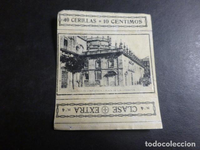 Sammeln alte Sammelbilder: SANTIAGO DE COMPOSTELA CROMO ENVUELTA CAJA DE CERILLAS SIGLO XIX