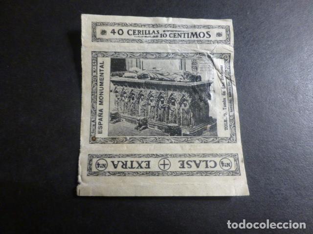 Colecionismo Cromos antigos: TOLEDO CROMO ENVUELTA CAJA DE CERILLAS SIGLO XIX