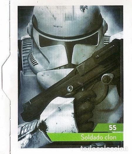 Coleccionismo cromos antiguos: Soldado clon / Star Wars: El dominio de la Fuerza, 55 - BrandLoyalty/El Corte Ingl&eacute;s, 2020