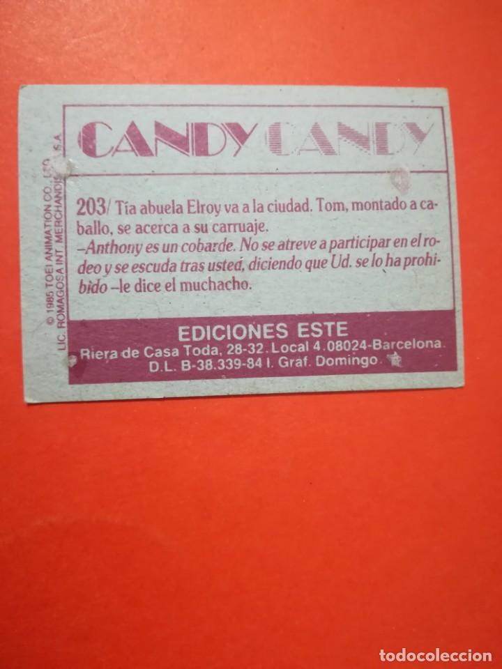 Coleccionismo cromos antiguos: Cromo n. 203 candy candy 1985 panini - Foto 2