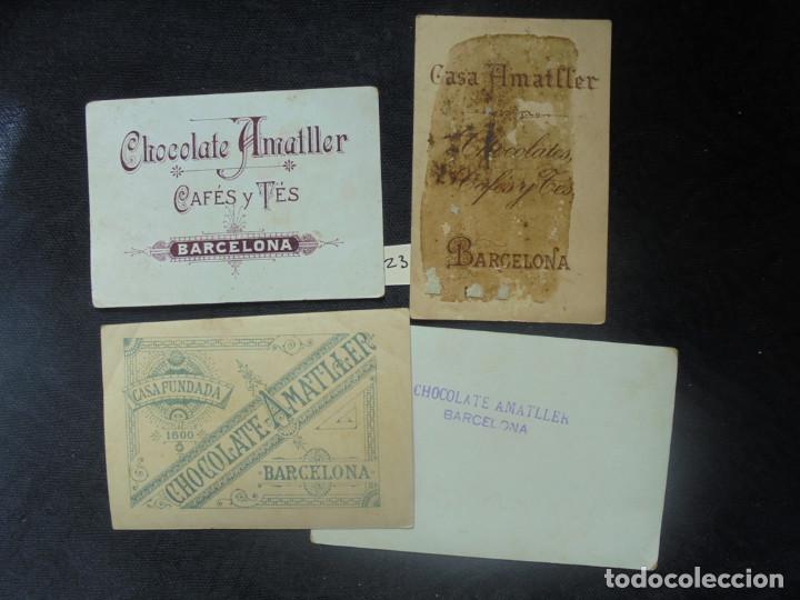 Coleccionismo cromos antiguos: 4 cromos vintage Chocolate Amatller - Foto 2