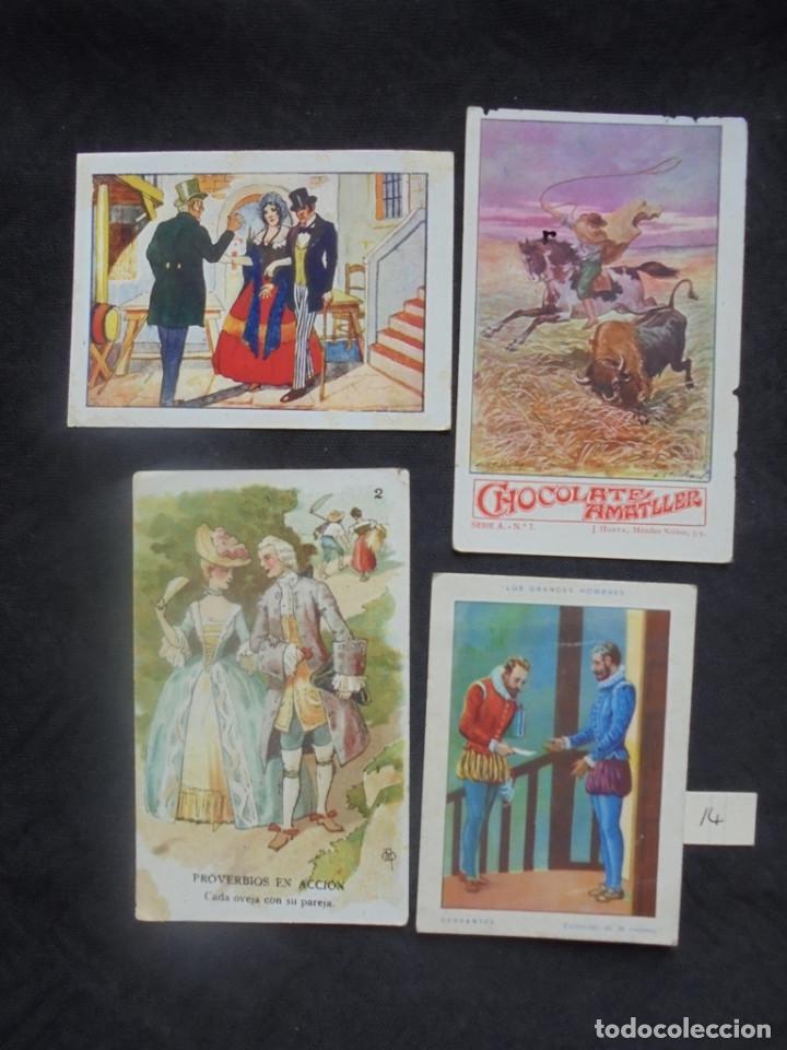 Coleccionismo cromos antiguos: 4 cromos vintage Chocolate Amatller - Foto 1