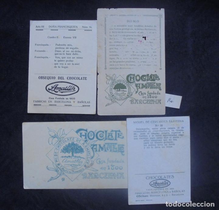 Coleccionismo cromos antiguos: 4 cromos vintage Chocolate Amatller - Foto 2