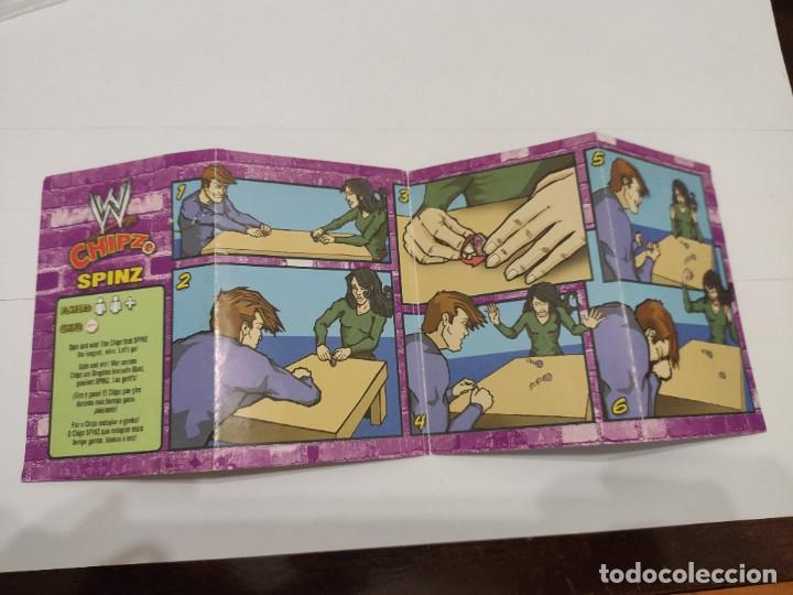 Coleccionismo Cromos antiguos: wwe chipz spinz instrucciones