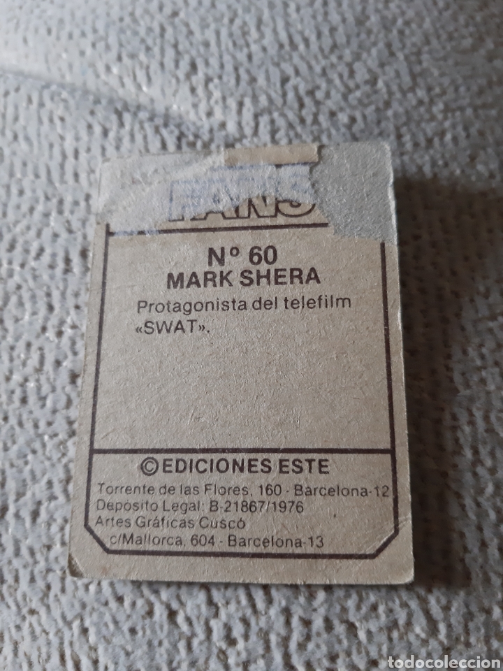 Coleccionismo cromos antiguos: EDICIONES ESTE FANS N&deg;60.MARK SHERA - Foto 2