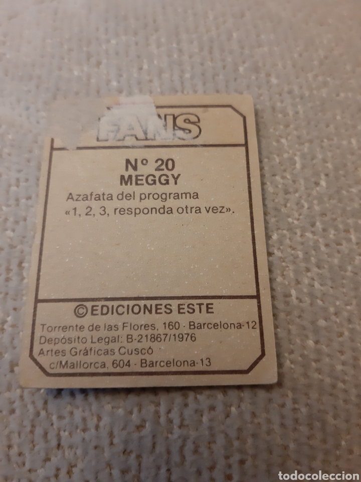 Coleccionismo cromos antiguos: EDICIONES ESTE MEGGY N&deg;20 FANS - Foto 2