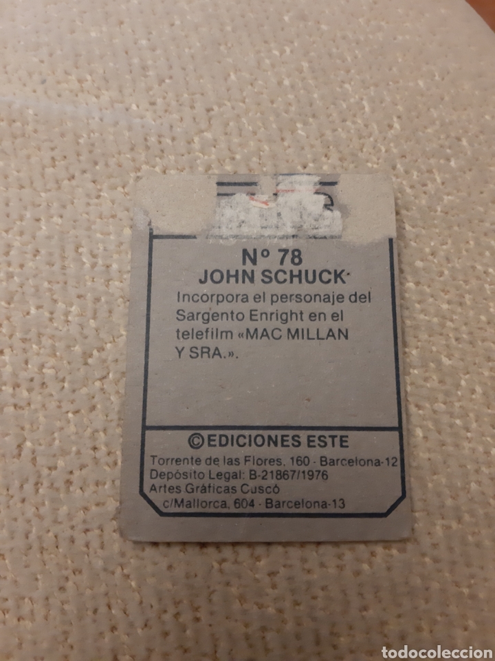 Coleccionismo cromos antiguos: EDICIONES ESTE JHON SCHUCK N&deg;78 FANS - Foto 2