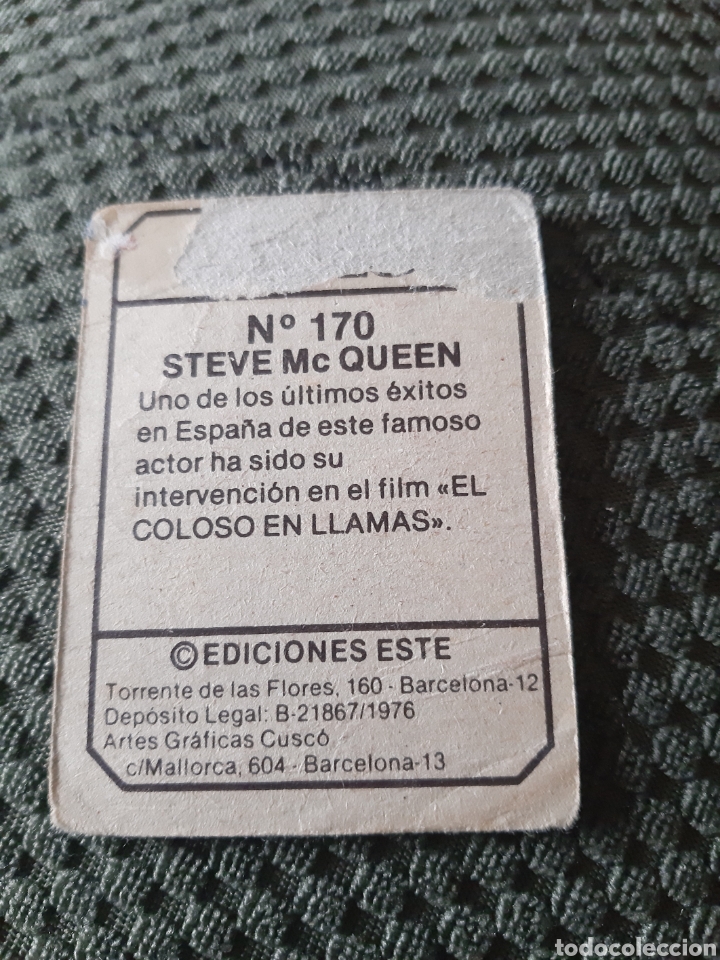 Coleccionismo cromos antiguos: EDICIONES ESTE FANS STEVE McQUEEN N&deg;170 - Foto 2