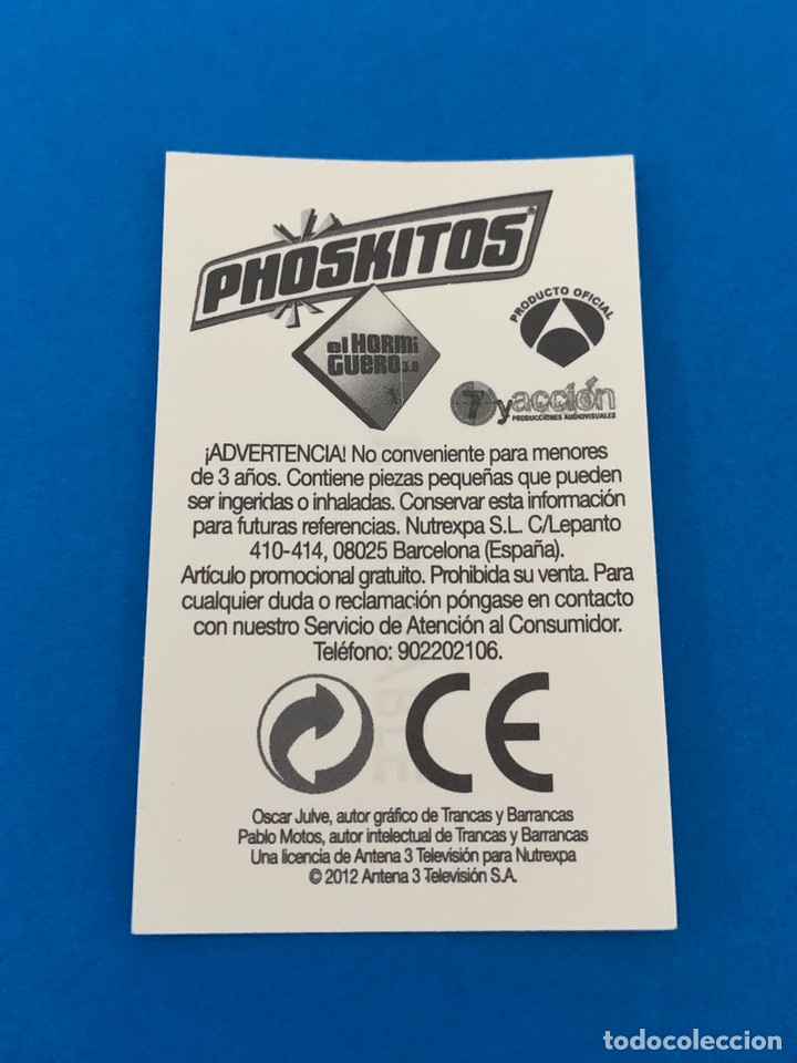 Coleccionismo cromos antiguos: Cromo Phoskitos El Hormiguero - Foto 2