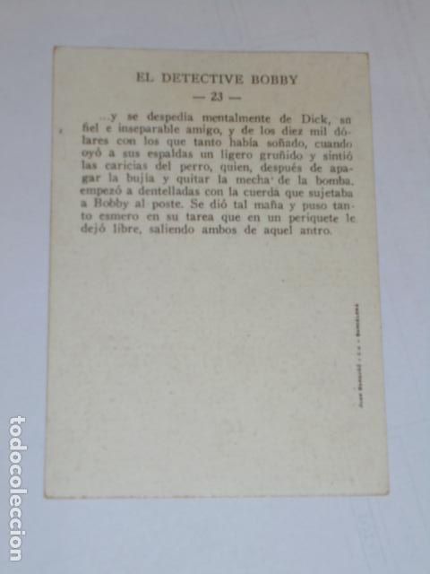 Coleccionismo cromos antiguos: CROMO EL DETECTIVE BOBBY N&ordm; 23 - Foto 2