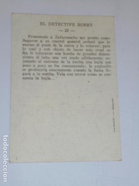 Coleccionismo cromos antiguos: CROMO EL DETECTIVE BOBBY N&ordm; 22 - Foto 2