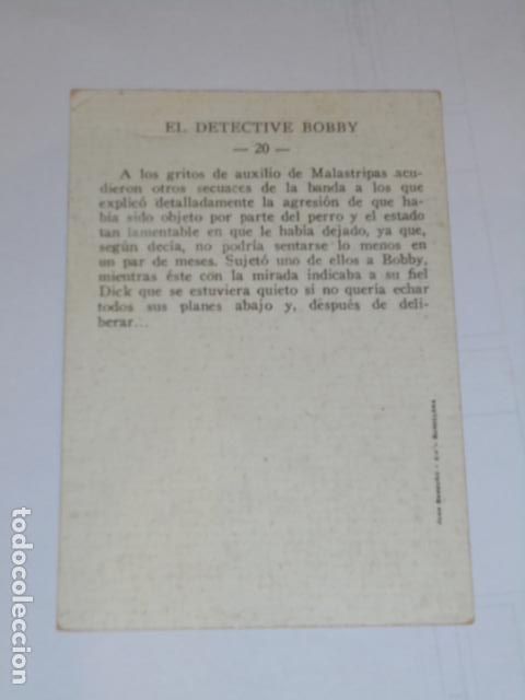 Coleccionismo cromos antiguos: CROMO EL DETECTIVE BOBBY N&ordm; 20 - Foto 2