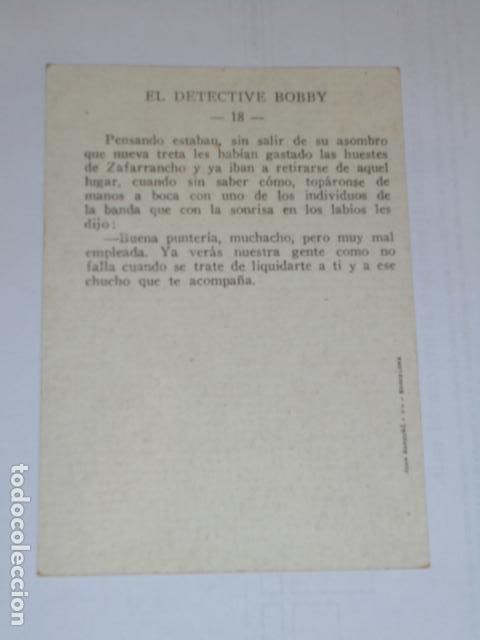 Coleccionismo cromos antiguos: CROMO EL DETECTIVE BOBBY N&ordm; 18 - Foto 2