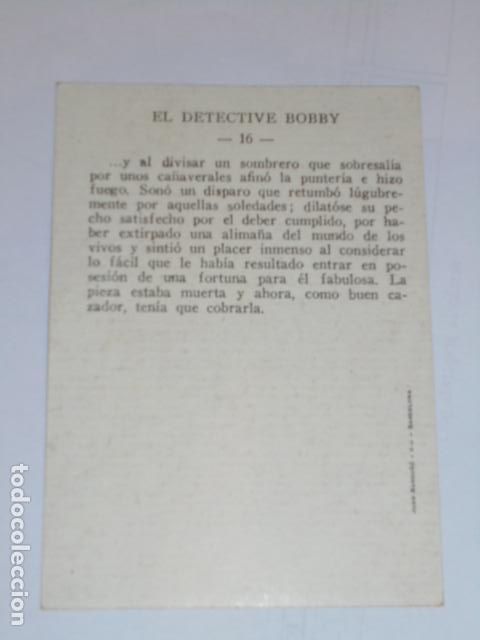 Coleccionismo cromos antiguos: CROMO EL DETECTIVE BOBBY N&ordm; 16 - Foto 2