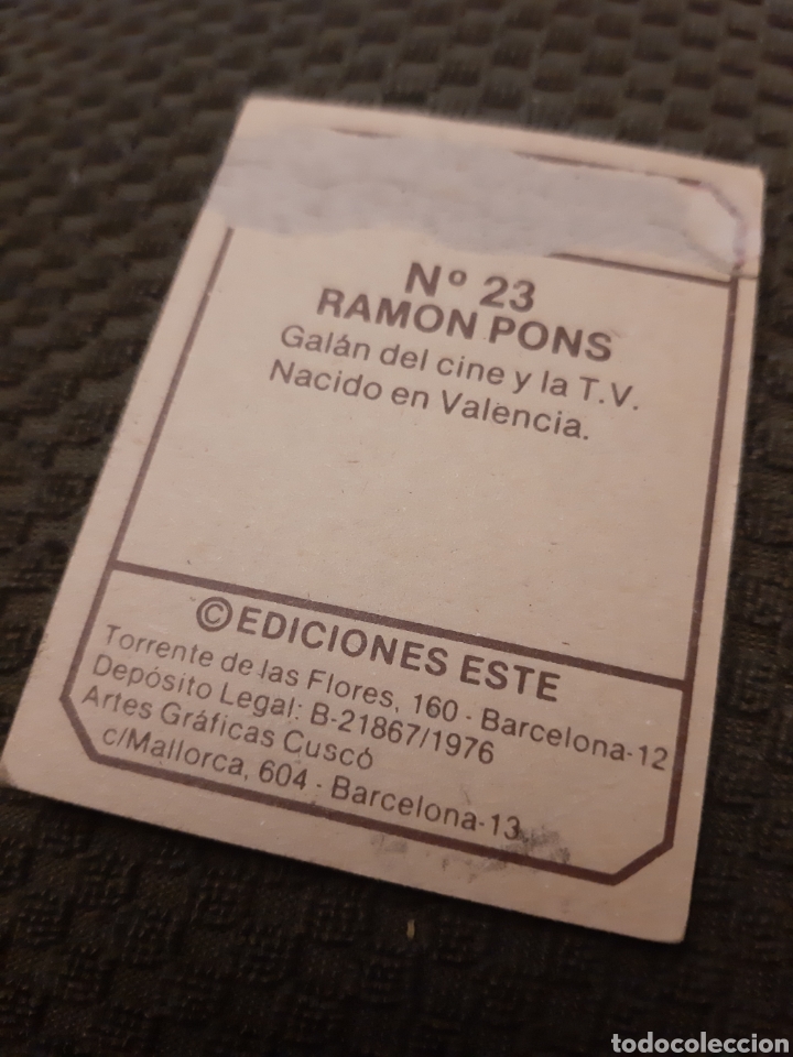 Coleccionismo cromos antiguos: EDICIONES ESTE N&deg;23 RAMON PONS Y FANS - Foto 2