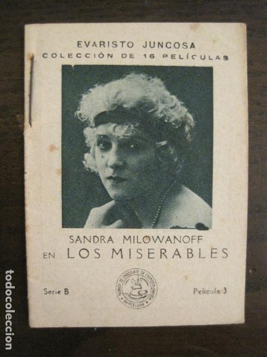 Coleccionismo Cromos antiguos: SANDRA MILOWANOFF-LOS MISERABLES-CROMO DE CINE-PUBLICIDAD CHOCOLATES JUNCOSA-VER FOTOS-(V-18.888)